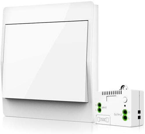 Vegena Interruttore Luce Senza Fili, Set Di Interruttori Radio, Interruttori Senza Fili Interruttore Luci Wireless Interruttore Della Luce Radio Senza Batteria, Interruttore Da Parete Con Ricevitore