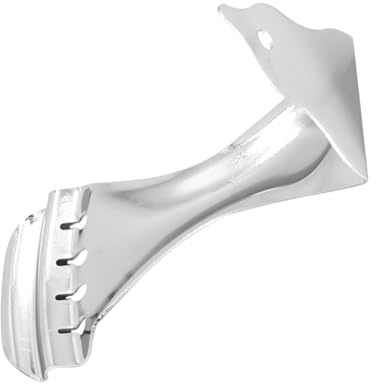 Metall Gitarren Saitenhalter für Resonatorgitarren, 4-saitig | Silber, Elegantes Design mit Geschwungenen Linien, für Gitarrenspieler als Ersatzteil
