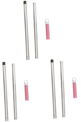 MAGICLULU 3pcs Broom Handle Broom Stick Replacement for Floor Cleaning and Sweeping Plastic Material for Indoor and Garage Use Random Color