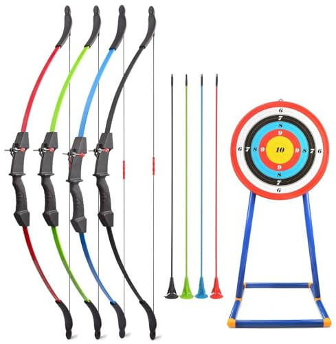 Bow and Arrow Recurve Set for Youth Beginners Archery Set for Indoor Outdoor Sport Gifts for Boys or Girls (Blue)