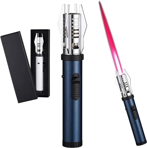 Bright Blue Metal Jet Torch Fire Lighter (Windproof)