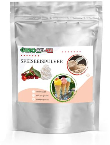 Gino Gelati Joghurt Speiseeis Pulver, verschiedene Sorten, für Eismaschinen, Eis selber herstellen, Made in Germany, schnelle und einfache Zubereitung (333 g, Joghurt Amarena Kirsch Sahne)