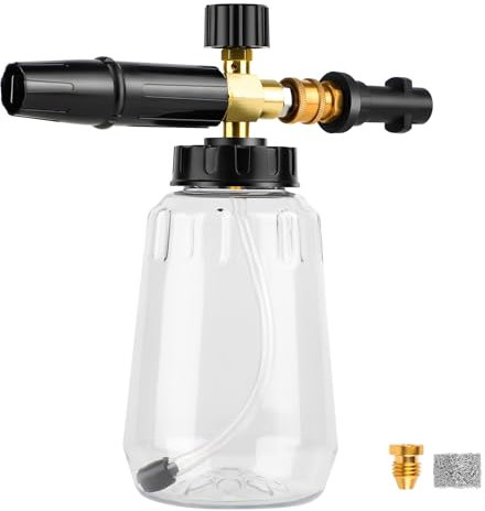 Forever Speed Upgraded Foaming Gun Pressure Washer for K Series K2 K3 K4 K5 K6 K7, 1L Soap Dispenser with Adjustable Spray Nozzle and New Generation Connector