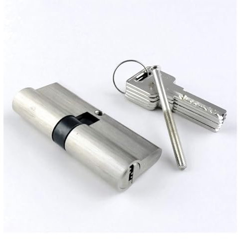 Euro Cylinder Lock,Lock Cylinder Double Open Lock Door Window Security 55 60 70 80 90 100 110 120mm Cylinder Living Room Lock Handle Customized Brass Key Door Barrel Lock(Sly 120(60 60))