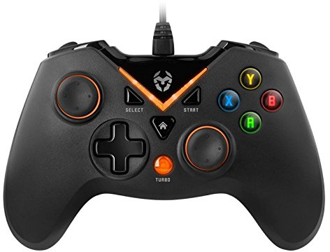 Glowster Gamepad Gaming for PC/PS3, USB connection, ergonomic design, programmable buttons, ideal for video games and precise control.