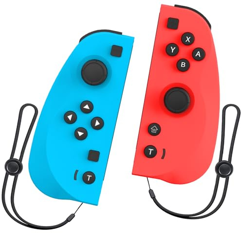 Yanwom Manettes pour Switch, Manette sans fil Compatible avec Double Fonction de Vibration/Gyroscope Compatible avec Switch/Lite/OLED