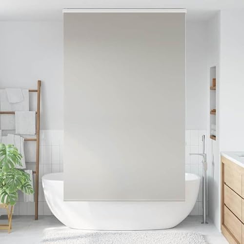 Store de douche avec cassette 130 x 240 cm - Matériau PEVA, largeur du tissu 126 cm - Film de fenêtre pour salle de bain, facile à nettoyer et durable