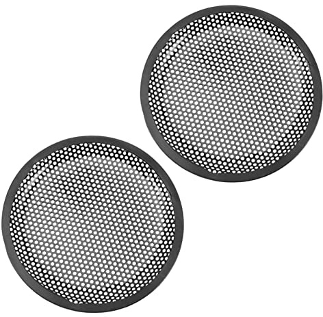 Sewroro 2pièces Protection pour Caisson Basse Fer Couverture De Haut-Parleur Maille Dense pour Voiture Accessoire Audio Automobile pour Remplacement