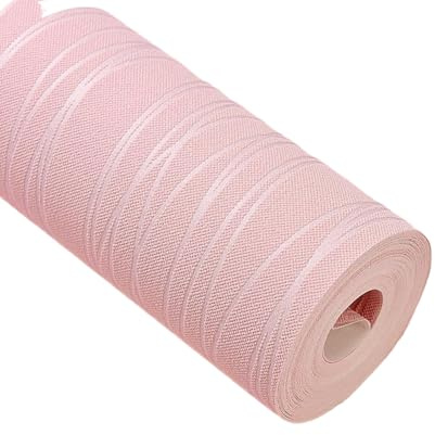 SUIOPPYUW Adhesivo de pared a rayas tridimensional 3D sin papel tapiz, habitaciones para adultos y adolescentes, salones, pasillos, 10 metros, rosa claro