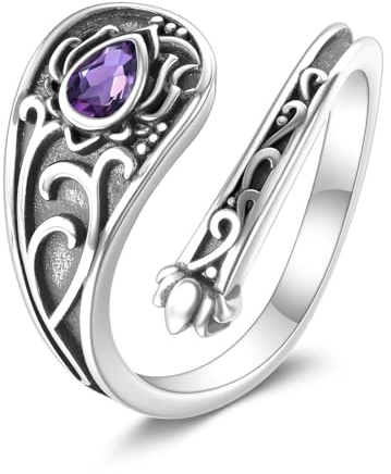 KZX Starfish/Lotus/Sea Turtle/Dragonfly/Owl Ring 925 Sterling Silver Opening Adjustable Finger Rings Animal Jewellery Gifts for Women
