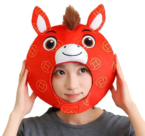Ihdjasg Chapeau Année Du Cheval | Nouvel An Chinois 2026 Mignon - Chapeau Déguisement Année du Cheval,Pour Fête Du Printemps Vacances Fêtes Célébrations Cosplays