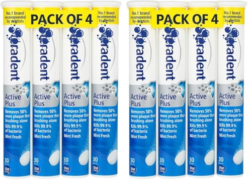 Stera Dent Active Plus Denture Cleaning Tablets – 8 Pack (120 Tablets) + Thank You Card | Bundle by E-FICCI