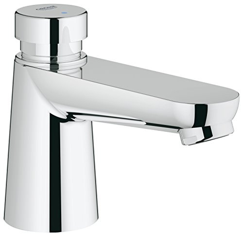 GROHE Eurosmart CT, Selbstschlussarmatur für den Waschtisch (Armatur für öffentliche Waschräume, automatische Wasserabschaltung, robuste Metallausführung, hygienische Bedienung), chrom, 36265000