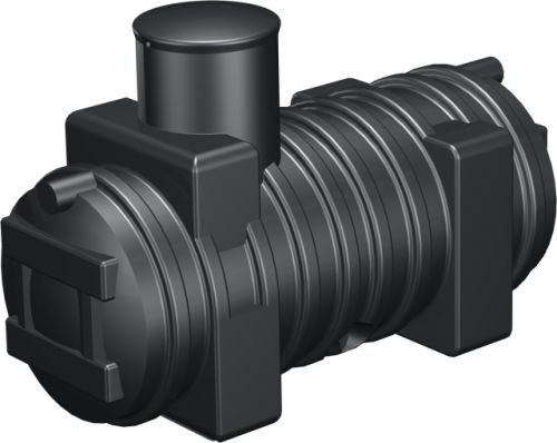 GreenLine 1.000 Liter Regenwasserzisterne, Schwarz, Polypropylen (PP), Rund