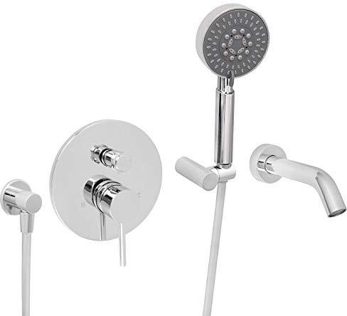 Welfenstein Unterputz Set 37-8PHC12 mit Montage-Box für Badewannen Wannenarmatur Wanneneinlauf Wannenset
