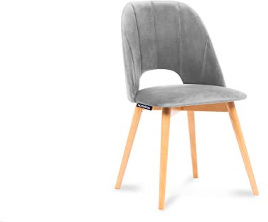 Konsimo Tino Esszimmerstühle – Modern Holzstuhl 86x48x44cm – Küchenstühle - Stuhl Esszimmer, Küche, Wohnzimmer - Universal Esstisch Stühle mit Weicher Polsterung - Grau