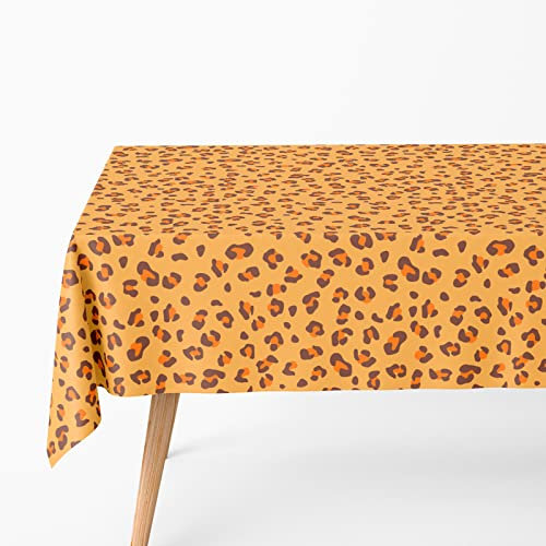 1 Unidad - Rollo Mantel Papel con estampado animal print de 120 x 500 cm - Decoración fiesta Safari, decoración Safari, decoración mesa safari. (Rollo Mantel Leopardo)