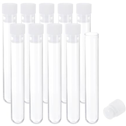 PATIKIL 7,6 cm lång plast synål förvaringshållare, 10-pack bärbar broderi nål nål nål tandpetare förvaringsrör fodral låda för hantverk stickning, klar