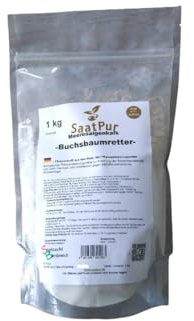 Meeres- Algenkalk gegen Buchsbaumzünsler 1 Kg Pulver-Buchsbaumretter- BIO-Pflanzenstärkungsmittel -Buchsbaumdünger zu 100% natürliche Wiederstandskraft -ökologischer Schutz