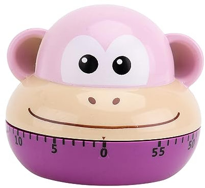 BESTonZON 2stücke Küchentimer Im Cartoon-Design Praktischer Countdown-Timer Für Erwachsene Lustiger Tier-Form Ohne Batterie Zum Kochen Backen Für Morgenroutinen Visueller