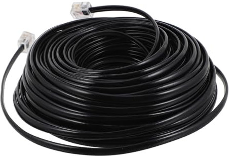 jojofuny Cavo di Prolunga Telefonico Rj11 6P4C – Cavo Telefonico in Rame Rivestimento PP, 20 M, per Connessione Domestica