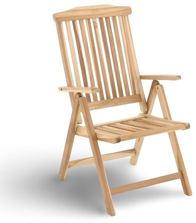Teakholz Klappstuhl Gartenstuhl Holzstuhl Natur 59x68x106 cm Terrassenstuhl