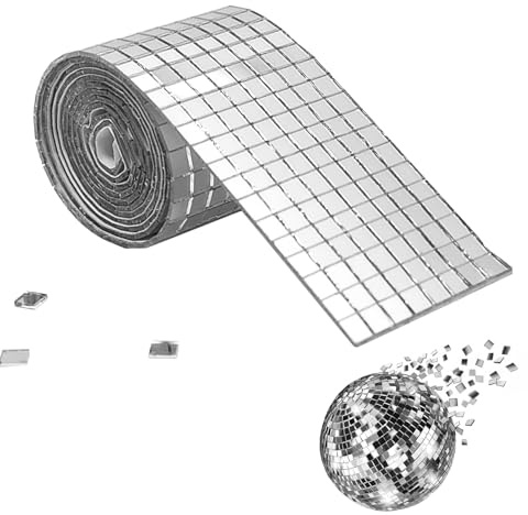 Carreaux Disco Autocollants, Carreaux De Mosaïque En Verre Auto-adhésifs, Autocollant Mural Miroir En Verre Pour Cuisine Restaurant Disco Party Decor