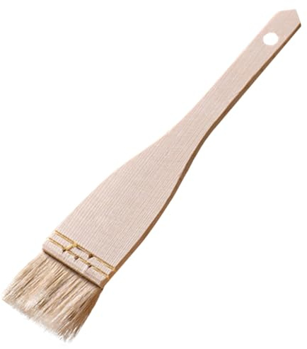 Genérico Cepillo de Repostería Grande de Pelo Natural para Cocina y Barbacoa Pincel para Untar Aceite y Salsa Utensilio de Madera para Hornear y Asar Adecuado para Gastronomía y