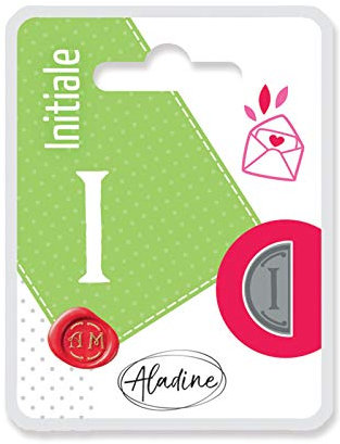 Aladine Siegel Stempel Doppelseitig 1,8x1cm halbkreis Hochzeit Buchstabe I