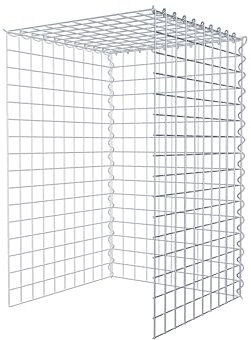 Panier de pierre gabion carré, mailles 5 x 5 cm, profondeur 50 cm, la culture Panier de type 4, spirale Fermeture, galvanisé 80 x 50 x 50 cm
