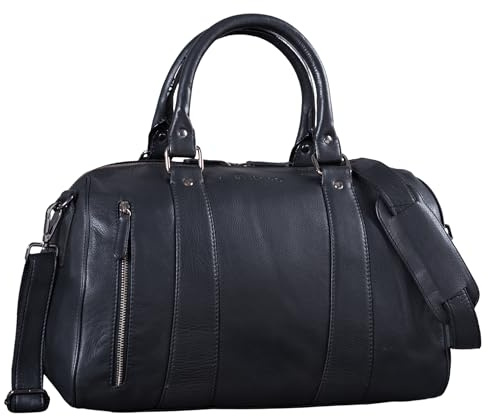 STILORD Keanu Leder Weekender Herren kleine Vintage Reisetasche zum Umhängen Handgepäck Reisegepäck in Kabinengröße echtes Rindsleder Farbe:dunkel - braun