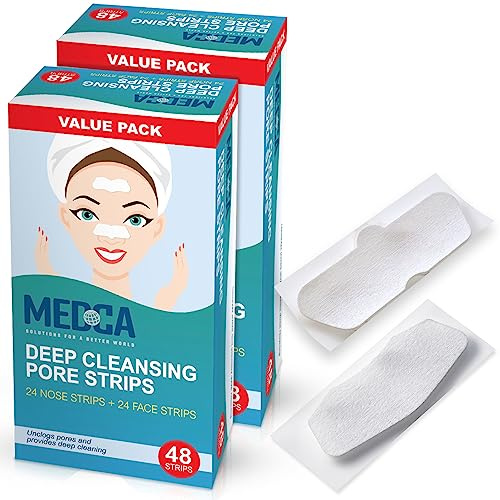 Tiefenreinigende Schwarzkopf-Porenstreifen - Packung mit 96 Peelings - Entferner für Schwarzkopf und Porenentfernungsstreifen für Nase und Gesicht, Kinn, Stirn und gesünder aussehende Haut