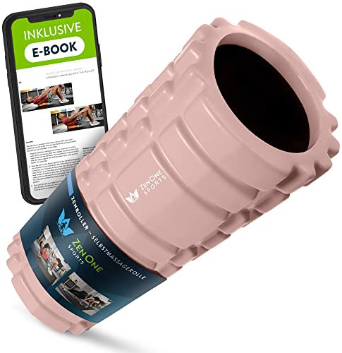 ZenOne Sports Faszienrolle, Massagerolle zum Lösen von Verklebungen & Muskelverhärtungen, Foam Roller zur Triggerpunkt-Massage, fördert Durchblutung & Regeneration, E-Book & Workout-Guide & -Video
