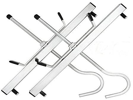 HUANHUAN CAREG 1 Set (2 Pcs) Universal Ladder Roof Rack Clamp Lockable Free Lock Ladder Safety