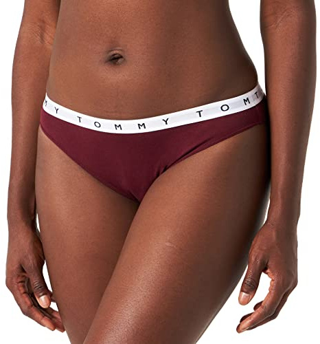 Tommy Hilfiger Damen 3P Bikini Bikini Style Unterwäsche, Peach Dusk/Deep Rouge/White, M