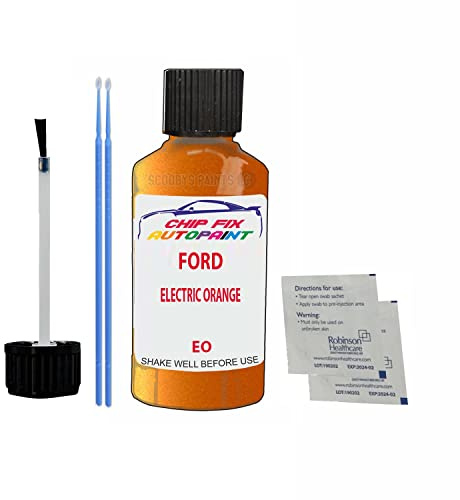 SCOOBYS PAINTS BACK IN THE MIX Touch Up Paint For Ford Focus ST ELECTRIC ORANGE EO 2006-201130ml bottle brush scratch stone chip repair pen