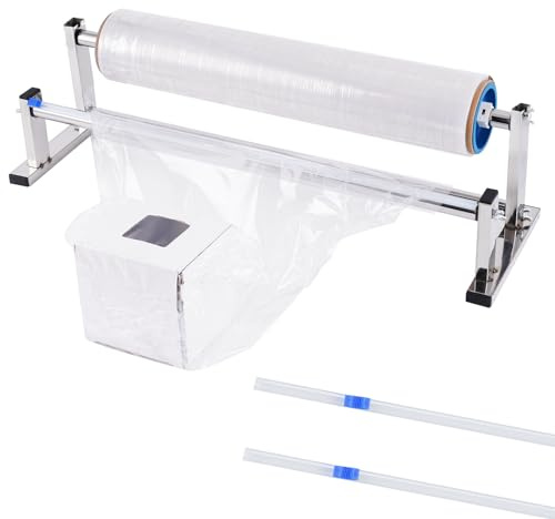 Consfly Stretch Film Dispenser Wrapping Machine, 21.65 Stainless Steel Manual Table Stretch Film Dispenser Packing Machine for Home Commercial Warehouse Use
