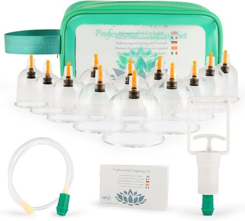 Schröpfgläser mit Vakuumpumpe Schröpfen Schröpfglas 12 Stück Uplife