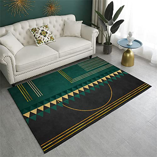 Rugs for Living Room 60 x 90 cm Spielteppich Junge grün Teppich Wohnzimmer Kurzflor Pflegeleichter, Graugrüner, Moderner, Minimalistischer Webteppich