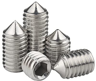 ORANXIN M6 x 8mm 40 Stk Kegelpunkt Stellschrauben Edelstahl 304 Innensechskant Kappe Madenschrauben Gespitzte Spitze Allen Knopf