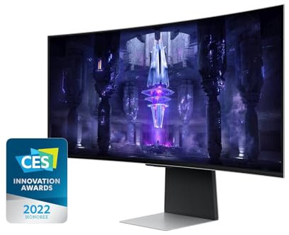SAMSUNG LS34BG850SUXEN Monitor Gaming Curvo OLED Odyssey G8 de 34 Pulgadas, QHD Ultra Wide 1440p, 21:9