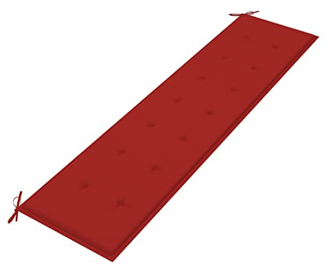 WIFESE Gartenbank-Auflage Rot 200x50x3 cm Sitzkissen Bank Bankauflage Kissen Outdoor Bierbankauflagen Sitzpolster Bank Sitzauflagen FüR BäNke Bankkissen Eckbank Auflagen