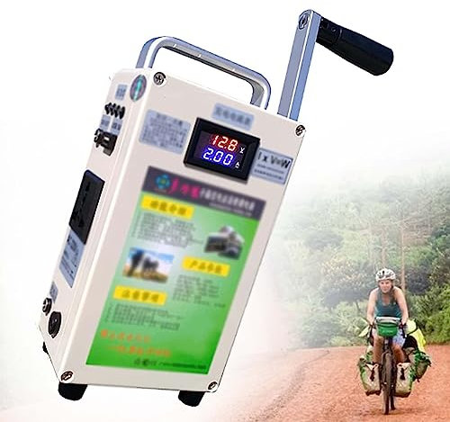 SACLMD Portable Hand Crank Generator - 500W, Car Charging, Camping & Outdoor Mobile Phone & Computer Charging