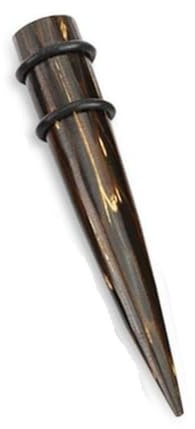 Paula & Fritz® Expander Taper 4-mm Dehnstab Braun Palmen-Holz Set Piercing Ohr-Schmuck Ohr-Tunnel Damen Herren Dehn-Stift O-Ring Pflock Palm Wood