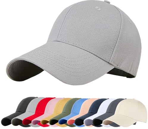 Enwokran Berretto da Baseball Donna Uomo Classico Cotone Cappellino Baseball cap Regolabile con Visiera Protezione Solare per Corsa all'aperto Tennis Golf Viaggi