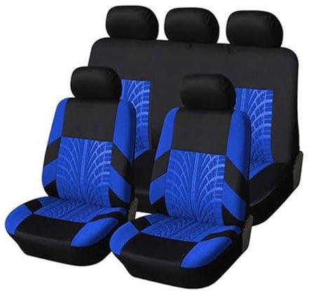 MEIQIANG sitzbezüge Auto für Dacia Sandero Stepway Duster 2000-2023 2024, Allen Jahreszeiten ErhäL Atmungsaktiv Bequem Schonbezüge Innenraum Zubehör,Blue