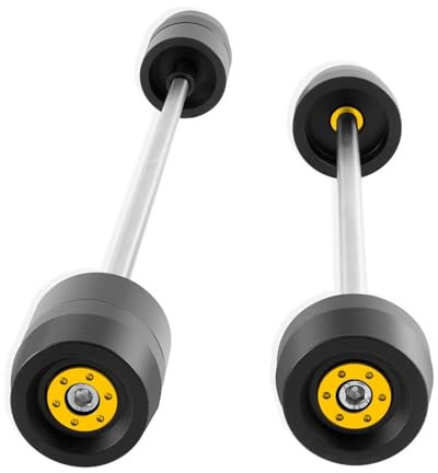 DZSHONGXINSM Rahmenschieber Für Ducati Für Monster Für 696 795 797 821 Motorrad Zubehör Vorne Und Hinten Rad Gabel Achse Sliders Crash Protektoren Motorrad Rahmen (Color : Gold)