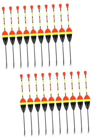 YARNOW 20pcs Sensitive Fishing Floats Carp Fishing Tackle Snap Float for Bait Suspension