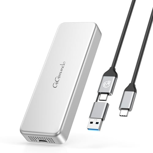 GiGimundo G40 USB4 40Gbps Tragbare SSD 2TB, CNC-Gefrästes Aluminium, Integrierter Aktiver Turbolüfter Externe SSD für Content Creators und Kreativprofis, Bis zu 3200MB/S Schnelle Datenübertragung