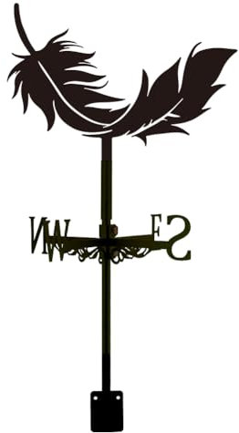 SUPERDANT Grifo, de plumas, para montaje en el techo, veleta de metal, cobertizo, para decoración de techo exterior, veletas negras para granja, granja, cobertizo, decoración de terraza